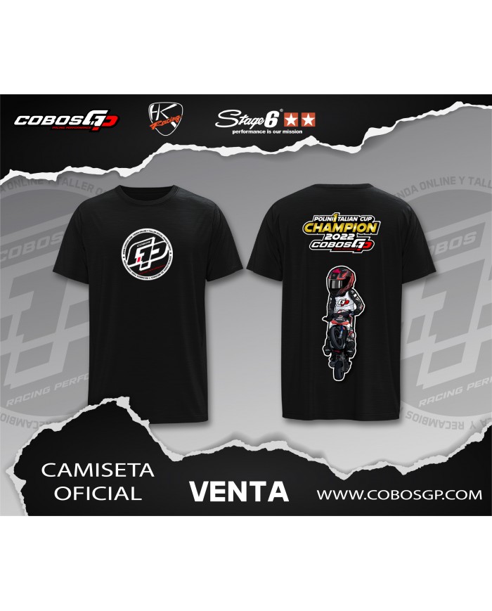 CAMISETA MANGA CORTA NEGRA COBOSGP