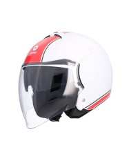 CASCO SHIRO SH64 BLANCO Y ROJO